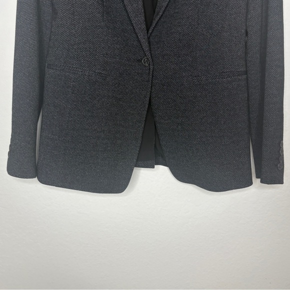 Ann Taylor Factory Gray and Black One Button Blazer Size 8 Career - Picture 2 of 7